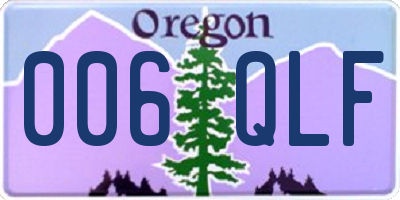 OR license plate 006QLF