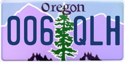 OR license plate 006QLH