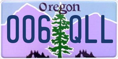 OR license plate 006QLL