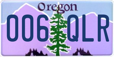 OR license plate 006QLR