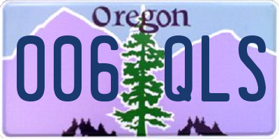 OR license plate 006QLS