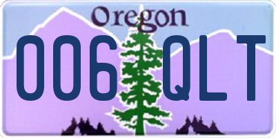 OR license plate 006QLT