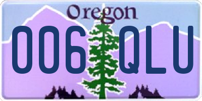 OR license plate 006QLU