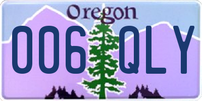 OR license plate 006QLY