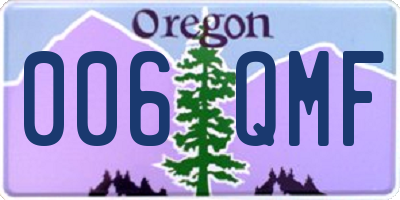 OR license plate 006QMF