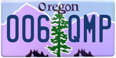OR license plate 006QMP