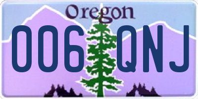 OR license plate 006QNJ