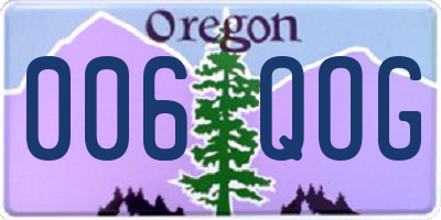 OR license plate 006QOG
