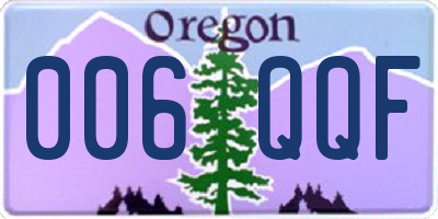 OR license plate 006QQF