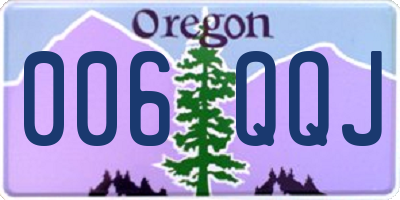 OR license plate 006QQJ