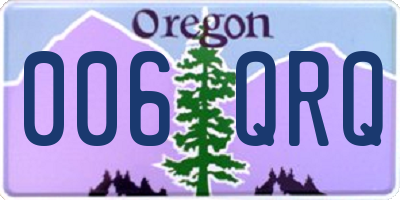 OR license plate 006QRQ