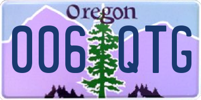 OR license plate 006QTG