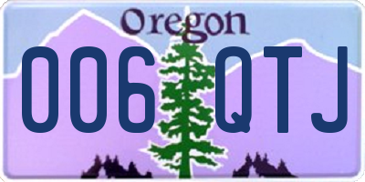 OR license plate 006QTJ