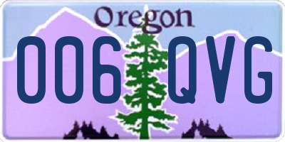 OR license plate 006QVG