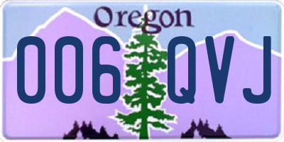 OR license plate 006QVJ