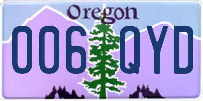 OR license plate 006QYD