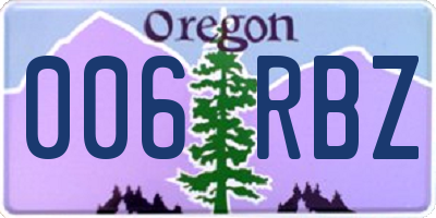 OR license plate 006RBZ
