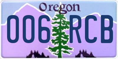 OR license plate 006RCB