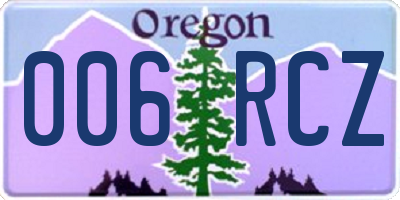 OR license plate 006RCZ