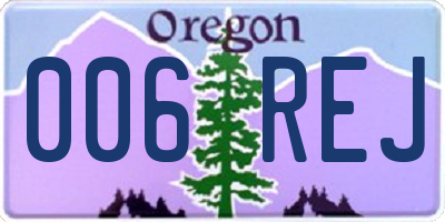 OR license plate 006REJ