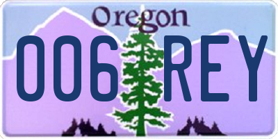 OR license plate 006REY