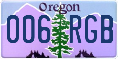 OR license plate 006RGB