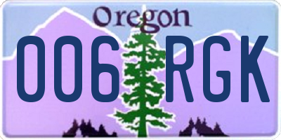 OR license plate 006RGK