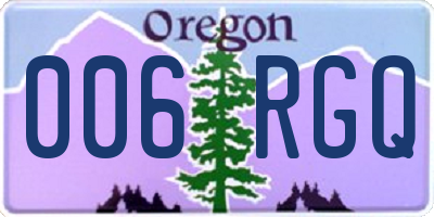 OR license plate 006RGQ