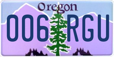 OR license plate 006RGU