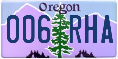 OR license plate 006RHA