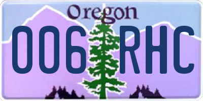 OR license plate 006RHC