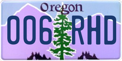 OR license plate 006RHD