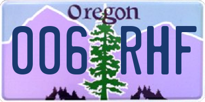 OR license plate 006RHF