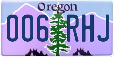 OR license plate 006RHJ
