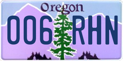 OR license plate 006RHN