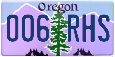 OR license plate 006RHS