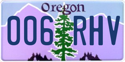 OR license plate 006RHV