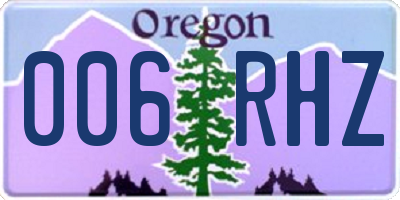 OR license plate 006RHZ
