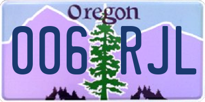 OR license plate 006RJL