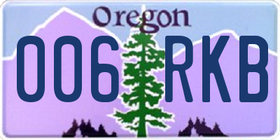 OR license plate 006RKB