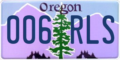 OR license plate 006RLS