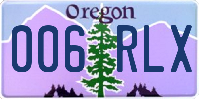 OR license plate 006RLX