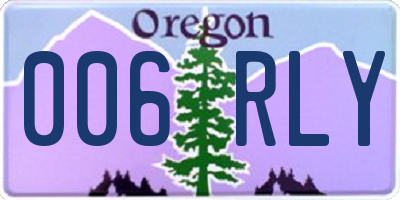 OR license plate 006RLY
