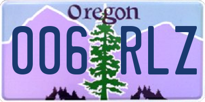 OR license plate 006RLZ