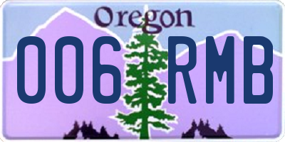 OR license plate 006RMB