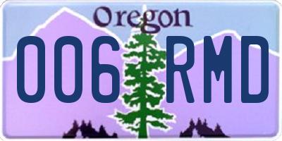 OR license plate 006RMD