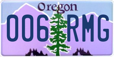 OR license plate 006RMG