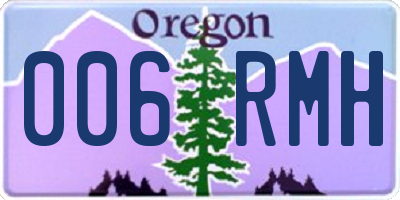 OR license plate 006RMH