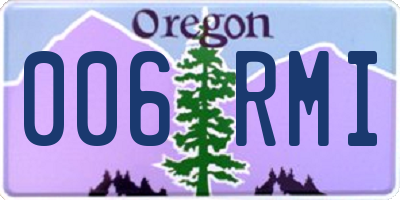 OR license plate 006RMI