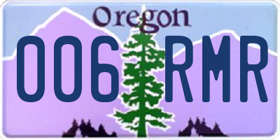 OR license plate 006RMR